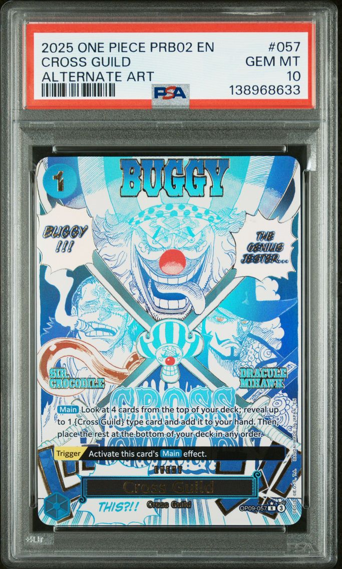 2025 #057 Cross Guild Alternate Art PSA 10 PRB02-Premium Booster -Card the Best- Vol.2 One Piece