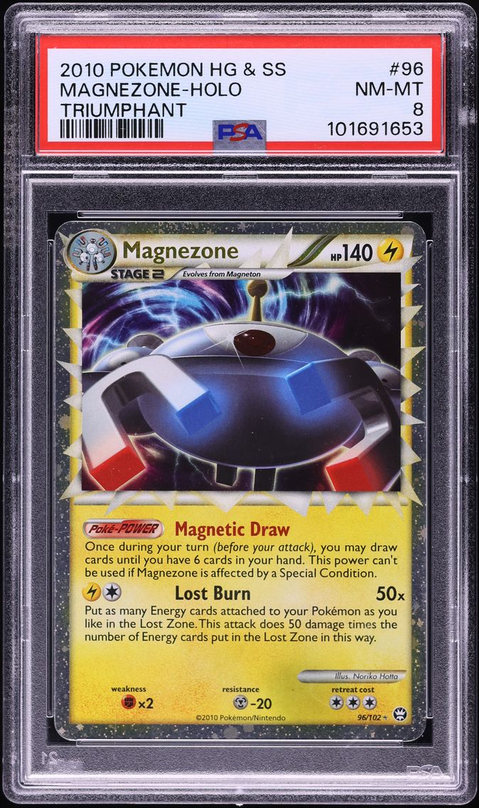 2010 #96 Magnezone-Holo PSA 8 Heartgold & Soulsilver Triumphant Pokemon