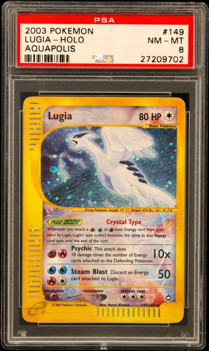 2003 #149 Lugia-Holo PSA 8 Aquapolis