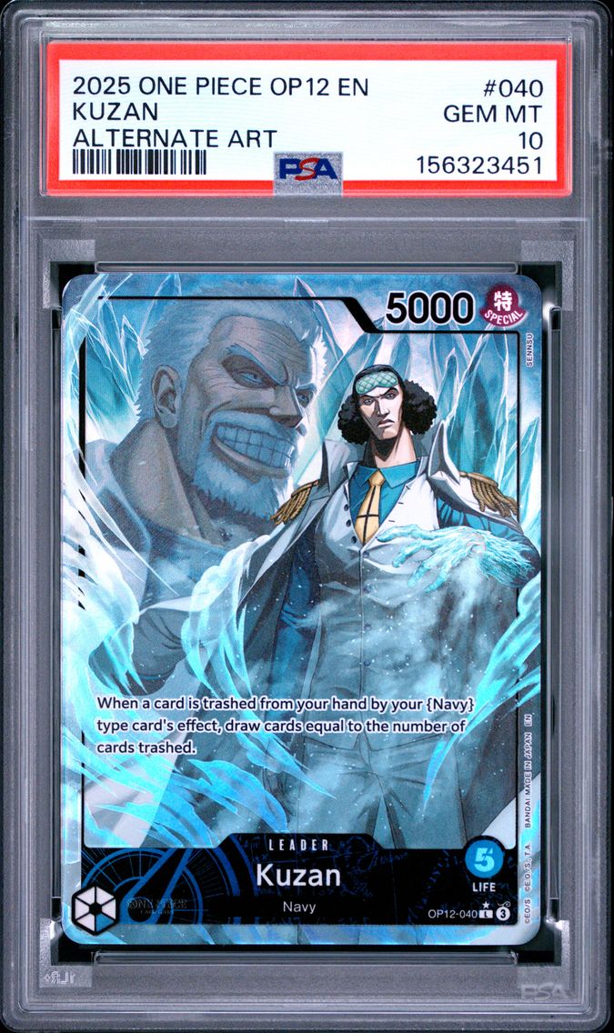 2025 #040 Kuzan PSA 10 One Piece OP12-Legacy of the Master