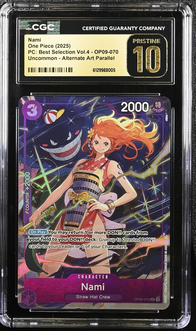 2025 #OP09-070 Nami CGC 10 Pristine Premium Collection Best Selection Vol.4 - English