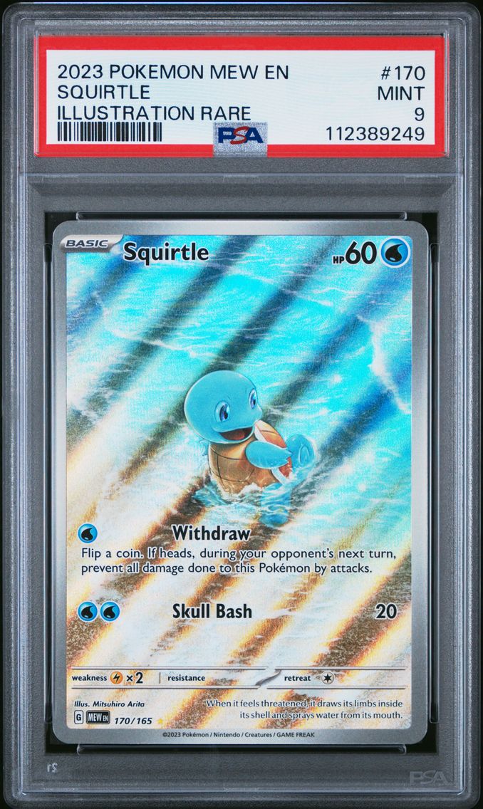 2023 #170 Squirtle PSA 9 Mew EN-151 Pokemon