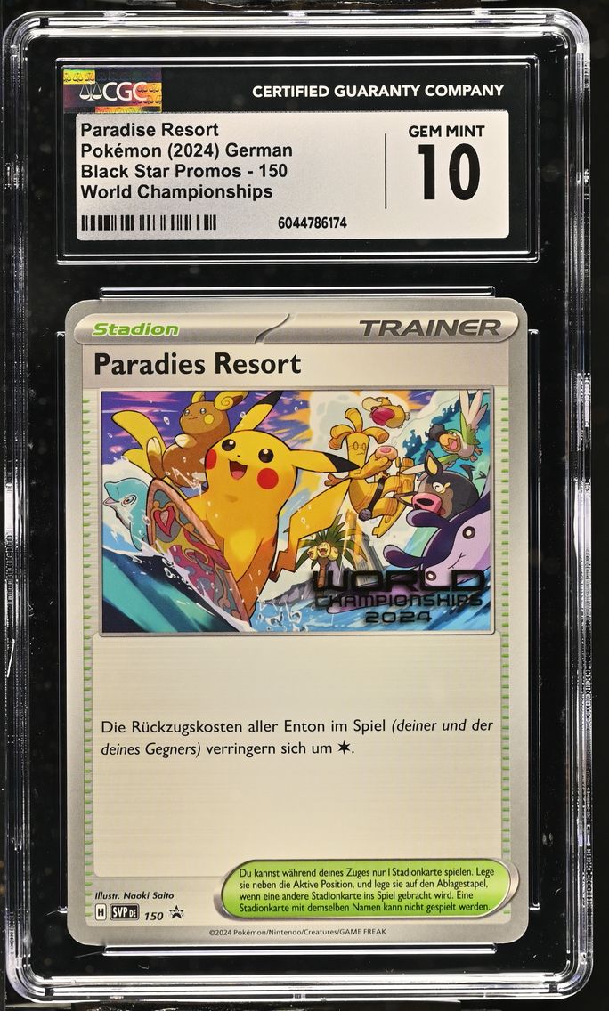 2024 #150 Paradise Resort CGC 10 Black Star Promos - Scarlet & Violet SVP DE - German