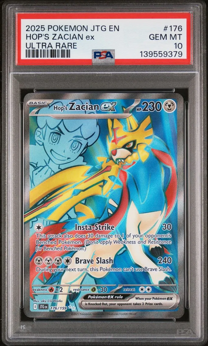 2025 #176 Hop's Zacian EX PSA 10 Jtg EN-Journey Together Pokemon