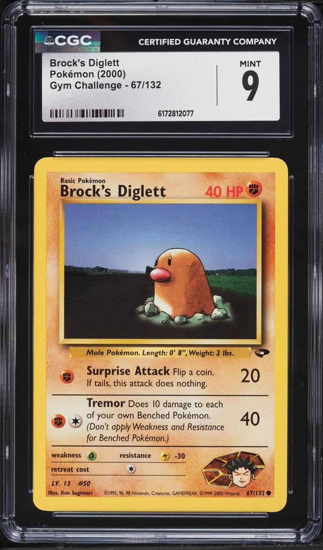 2000 Pokemon Gym Challenge Brock's Diglett #67 CGC 9 MINT