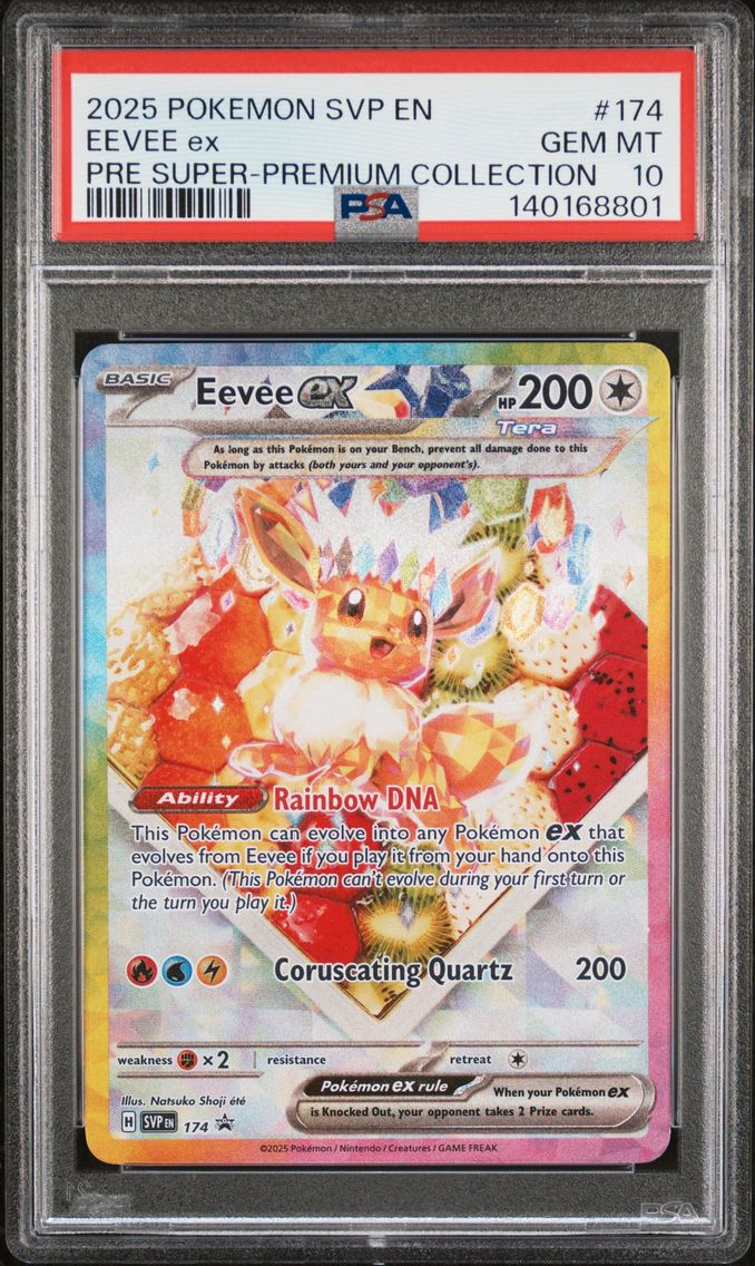 2025 #174 Eevee EX PSA 10 Svp EN-SV Black Star Promo