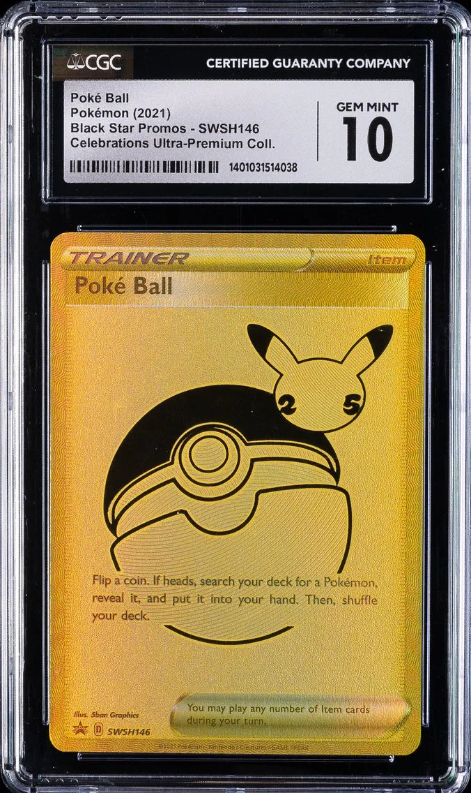 2017 #SWSH146 Pokҩ Ball CGC 10 Black Star Promos - Sword & Shield - English Pokemon
