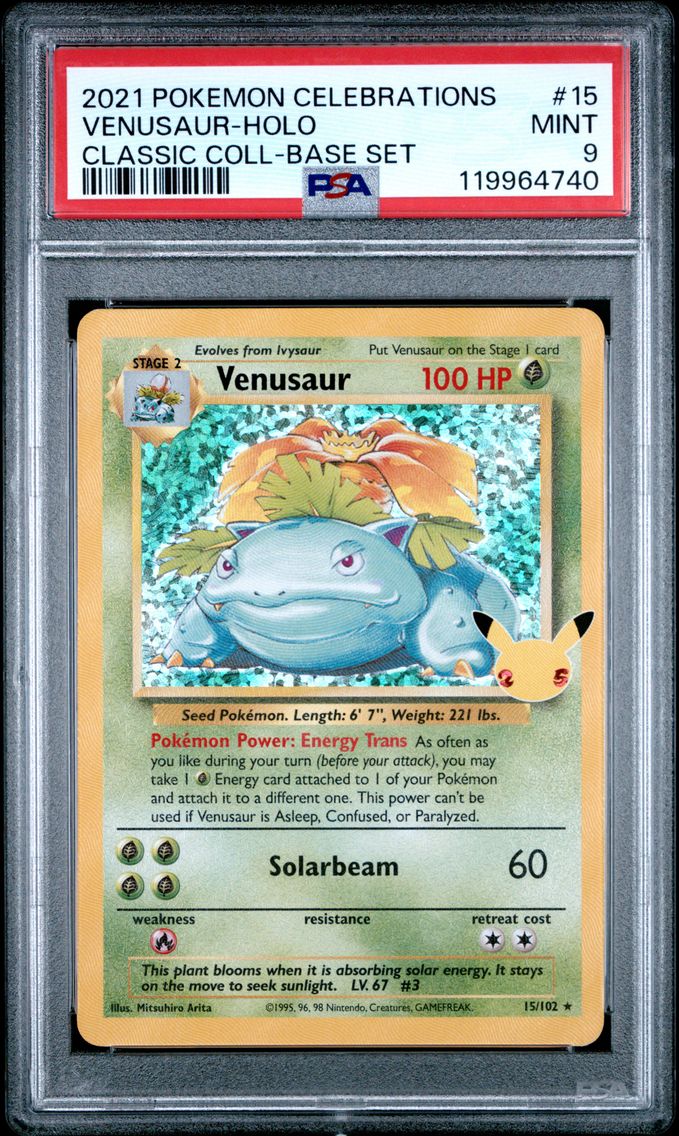 2021 #15 Venusaur-Holo PSA 9 Celebrations Classic Collection