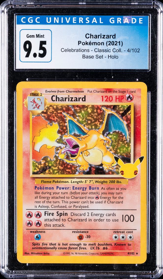 2021 #4 Charizard-Holo CGC 10 Celebrations Classic Collection Pokemon