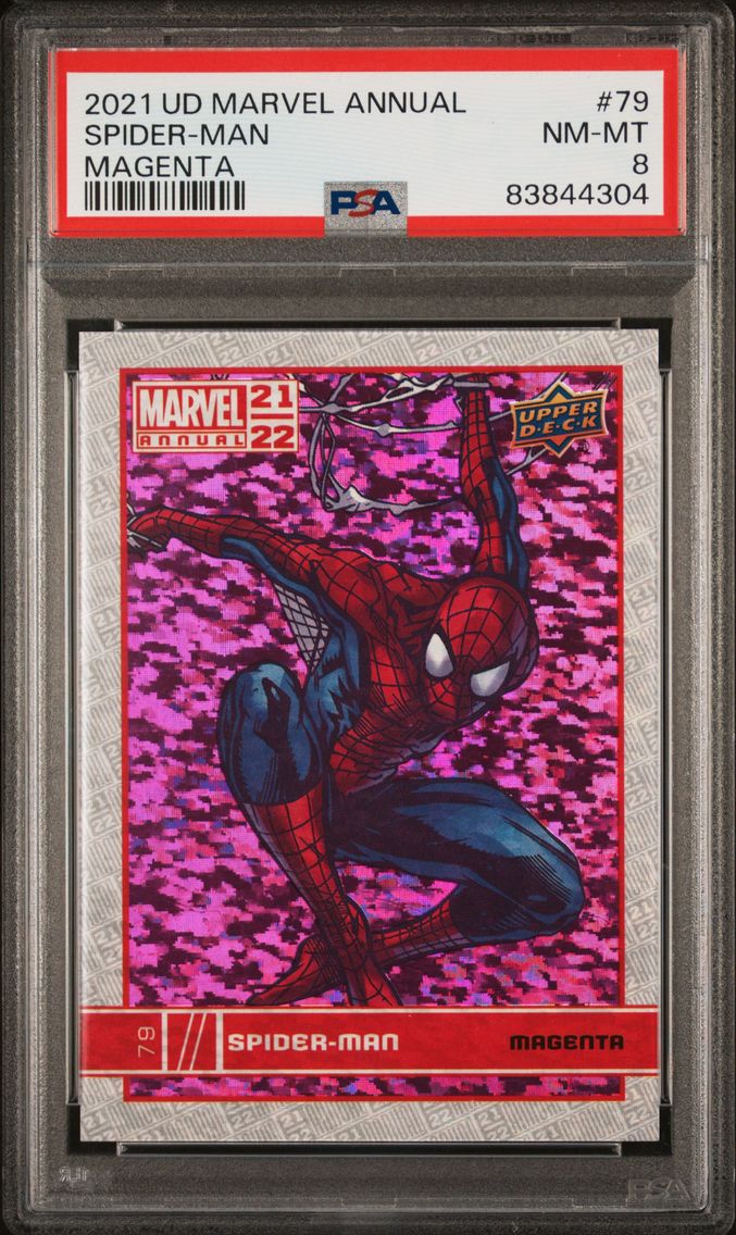 2021 #79 Spider-Man PSA 8 Upper Deck Marvel Annual
