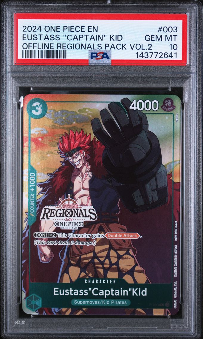 2024 #003 Eustass "Captain" Kid PSA 10 One Piece Offline Regionals Pack 2024 Vol.2