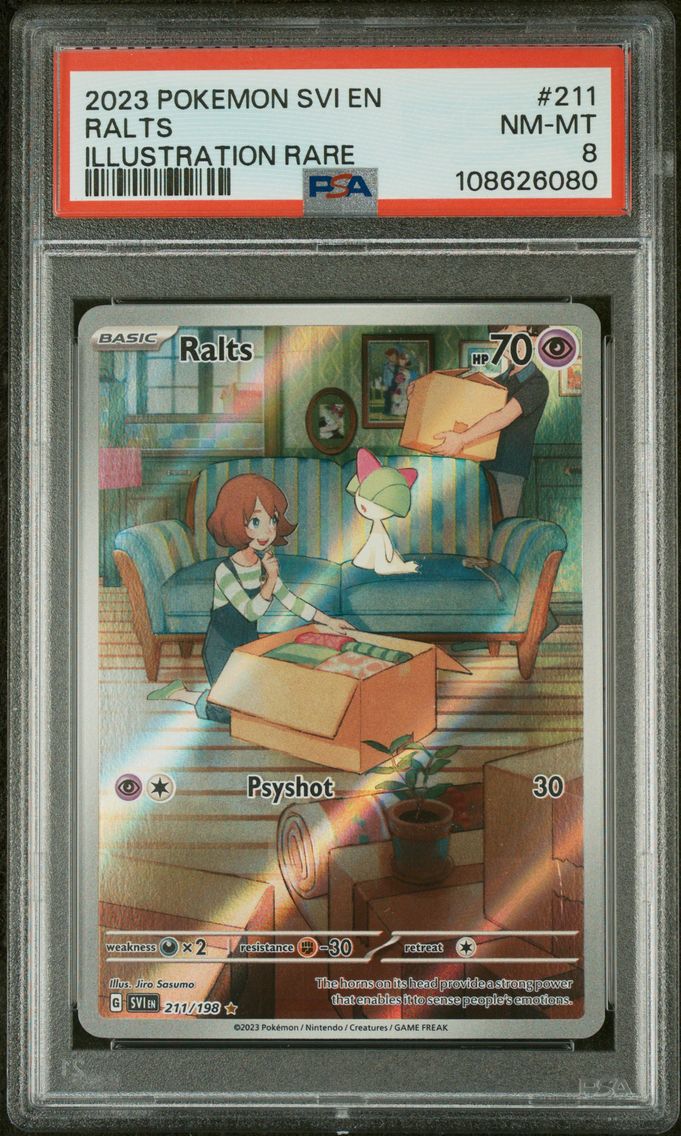 2023 #211 Ralts PSA 8 Svi EN-Scarlet & Violet