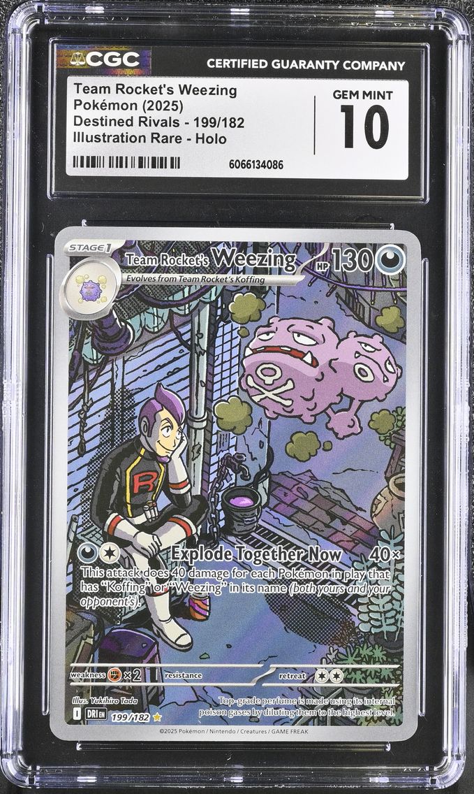 2025 #199 Team Rocket's Weezing CGC 10 Destined Rivals - DRI EN - English