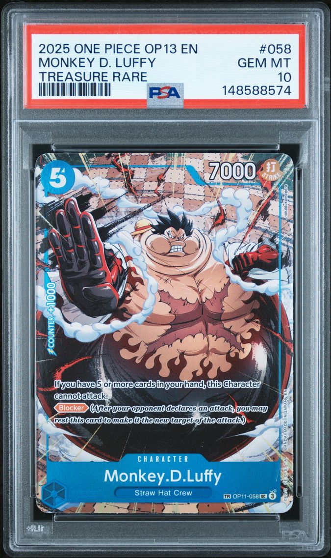 2025 #058 Monkey D. Luffy PSA 10 One Piece OP13-Carrying on His Will
