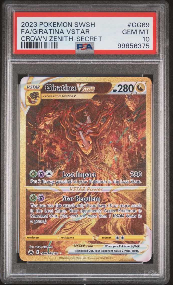 2023 #GG69 Full Art/Giratina Vstar PSA 10 Sword and Shield Crown Zenith