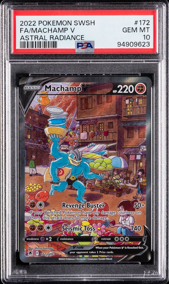 2022 #172 Full Art/Machamp V PSA 10 Sword & Shield Astral Radiance Pokemon