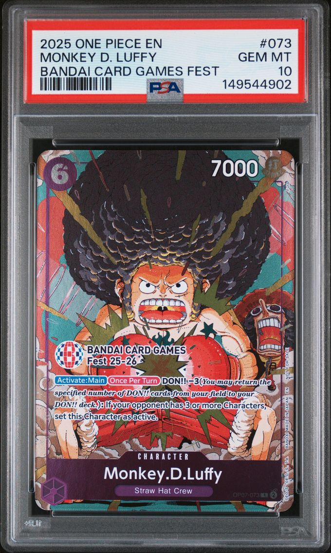 2025 #073 Monkey D. Luffy PSA 10 One Piece Promos