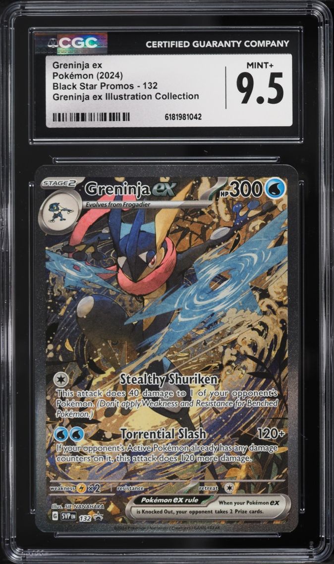 2024 #132 Greninja Ex CGC 9.5 Pokemon SV Promo Illustration Collection Full Art
