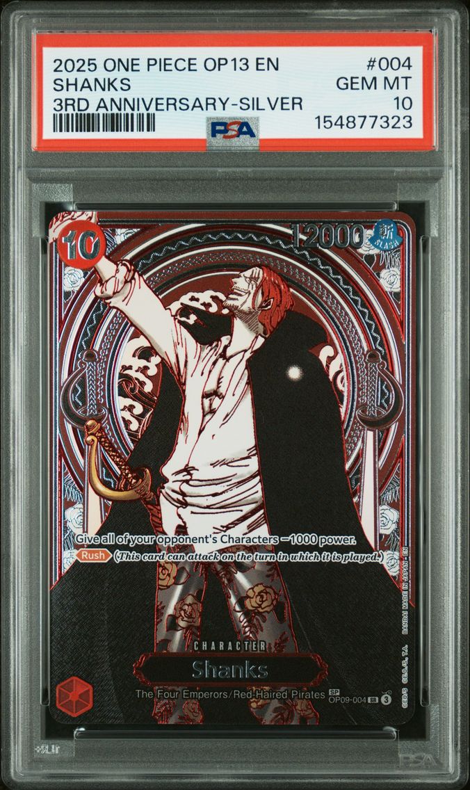 2025 #004 Shanks PSA 10 One Piece OP13-Carrying on His Will