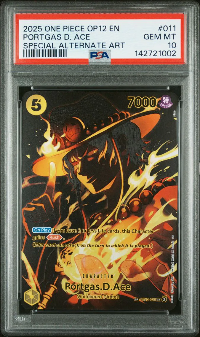 2025 #011 Portgas D. Ace PSA 10 One Piece OP12-Legacy of the Master