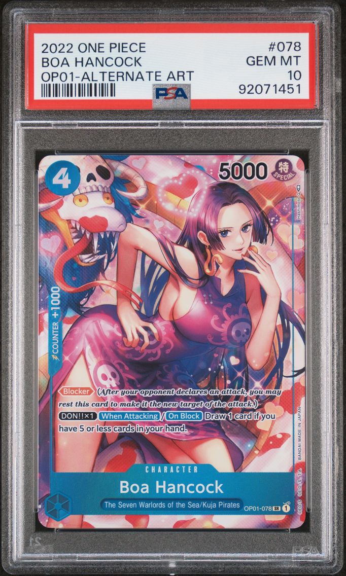 2022 #078 Boa Hancock PSA 10 OP01-Romance Dawn One Piece