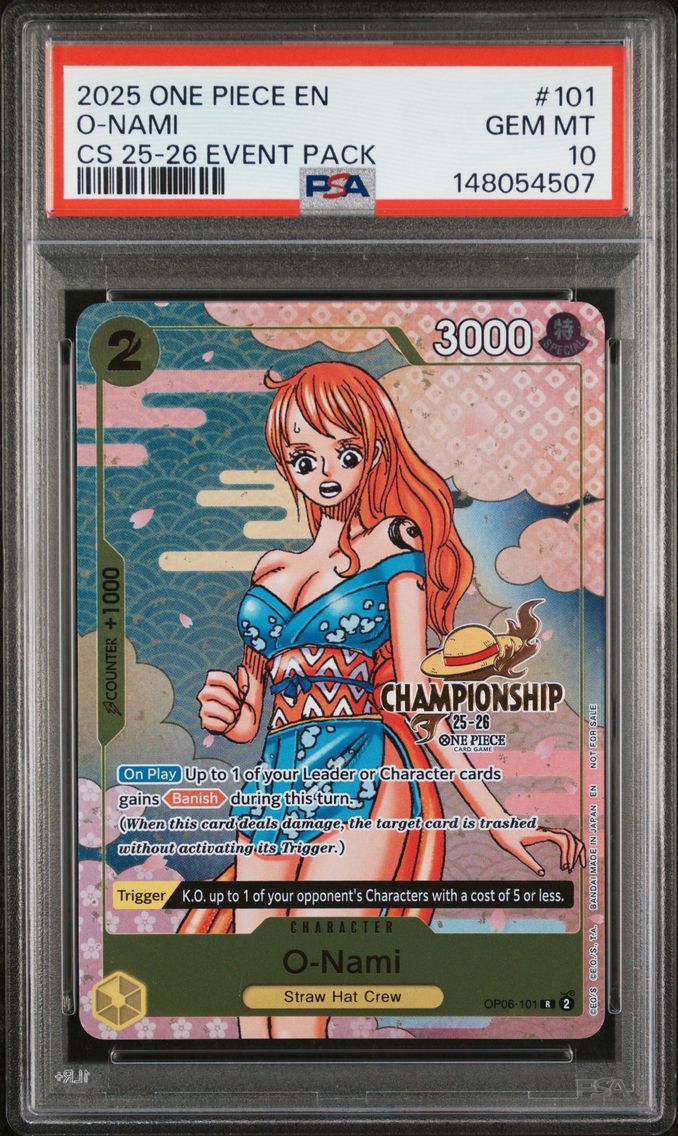 2025 #101 O-Nami PSA 10 One Piece Championship 2025-26 Event Pack