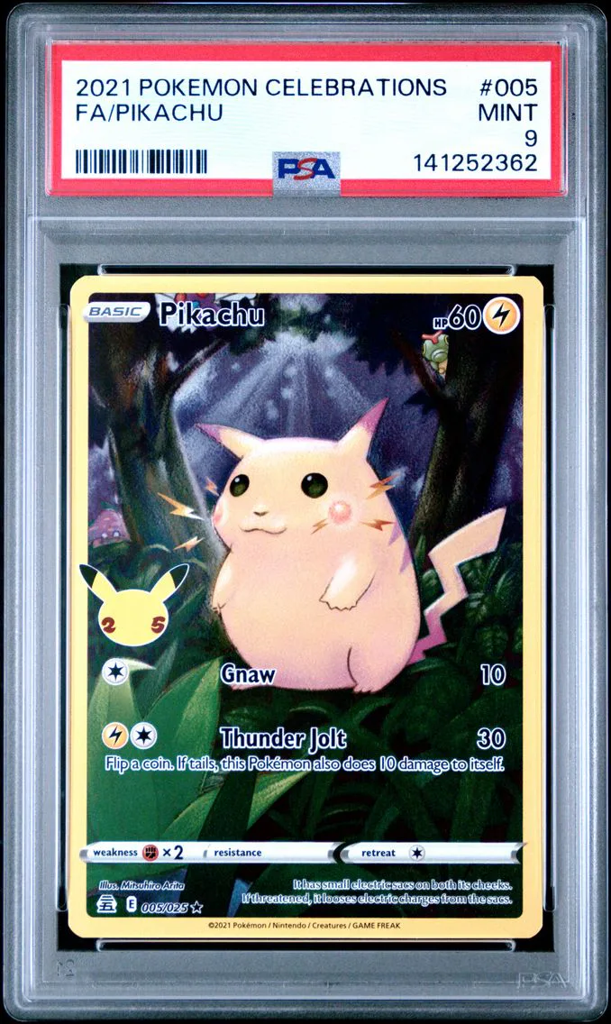 2021 #005 Full Art/Pikachu PSA 9 Celebrations Pokemon