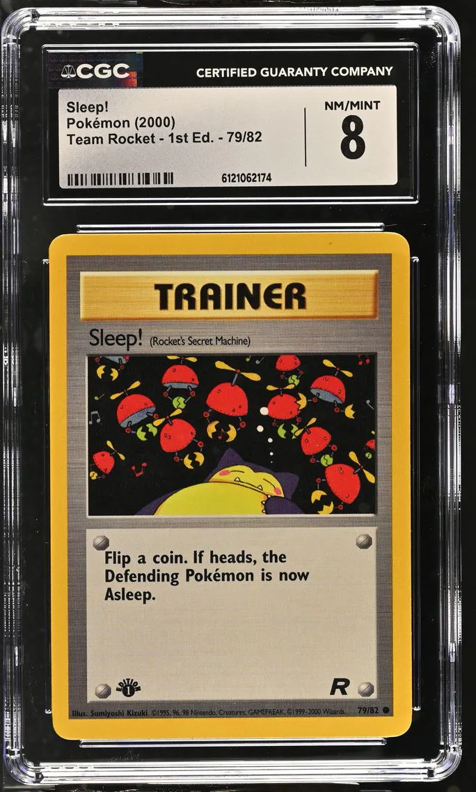 2000 #79 Sleep! CGC 8 Team Rocket - 1st Edition - English