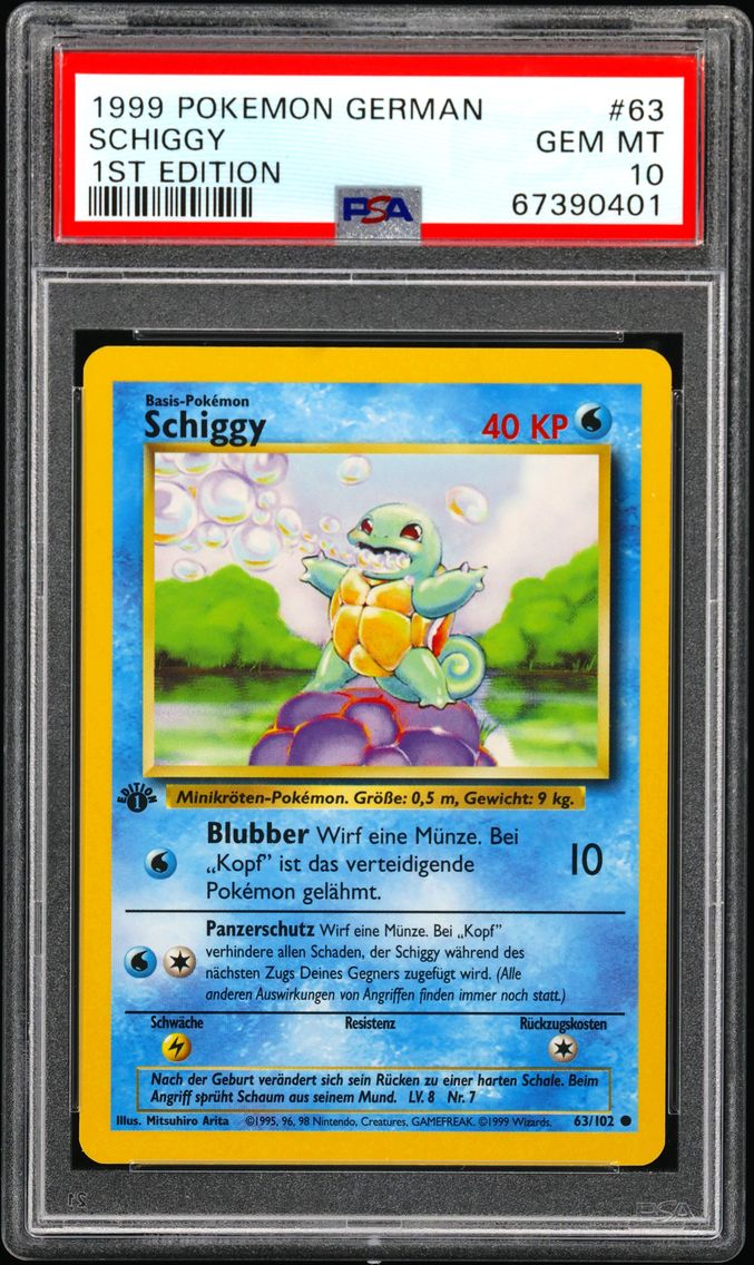 1999 #63 Schiggy 1st Edition PSA 10 German