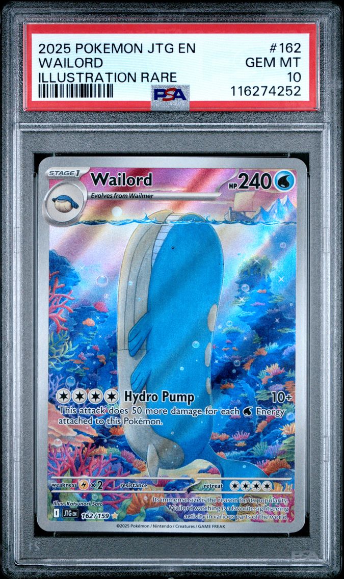 2025 #162 Wailord PSA 10 Jtg EN-Journey Together