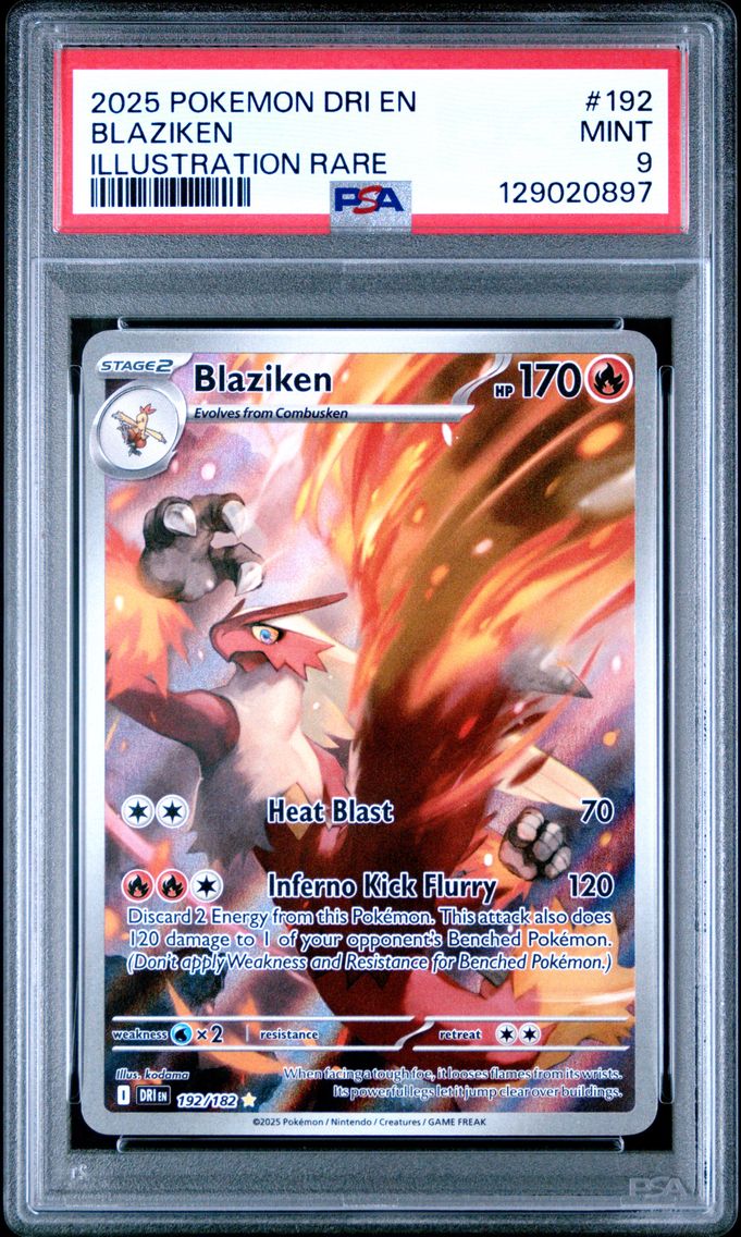 2025 #192 Blaziken PSA 9 Dri EN-Destined Rivals