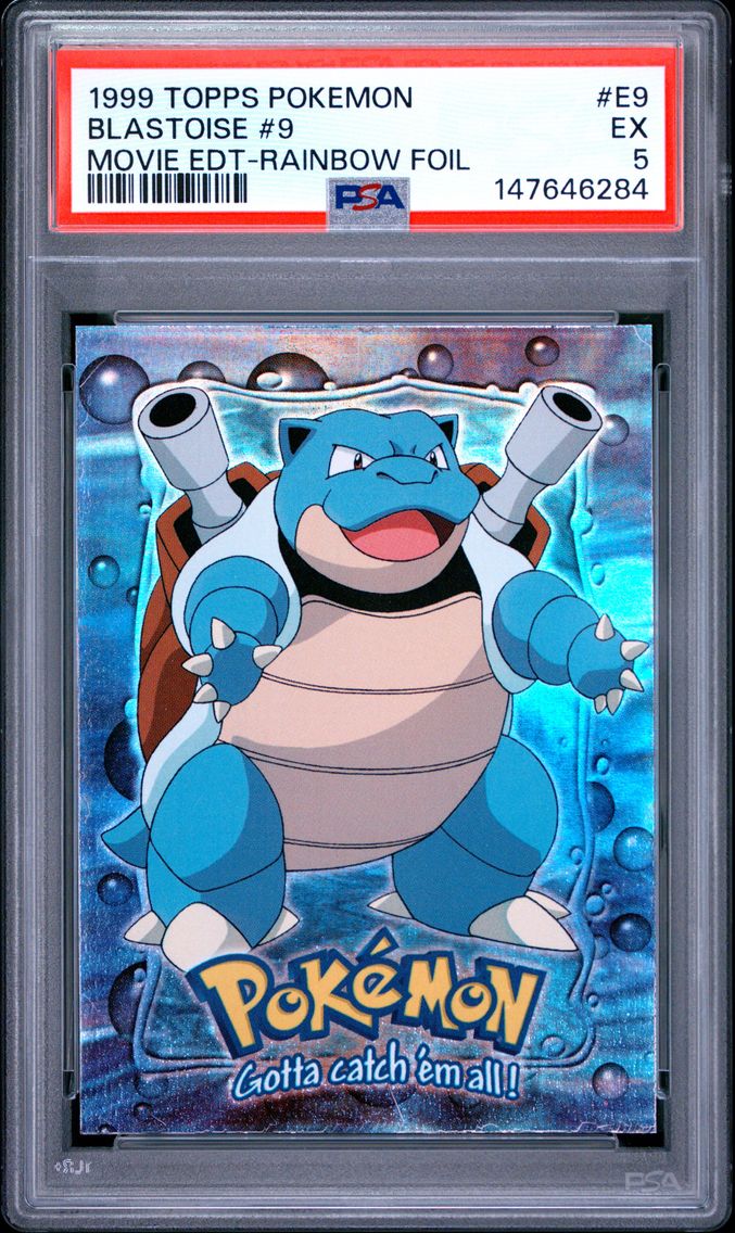 1999 #E9 Blastoise #9 PSA 5 Topps the Movie Edt