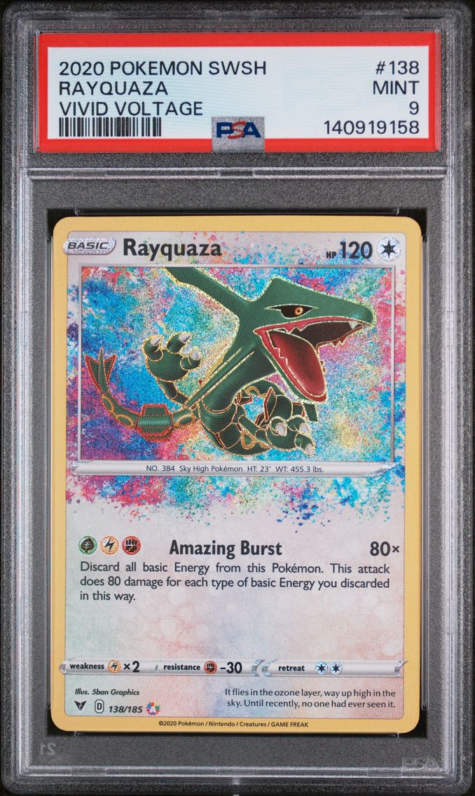 2020 #138 Rayquaza PSA 9 Sword & Shield Vivid Voltage