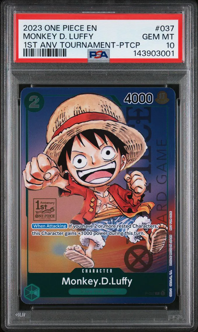 2023 #037 Monkey D. Luffy PSA 10 Promos One Piece