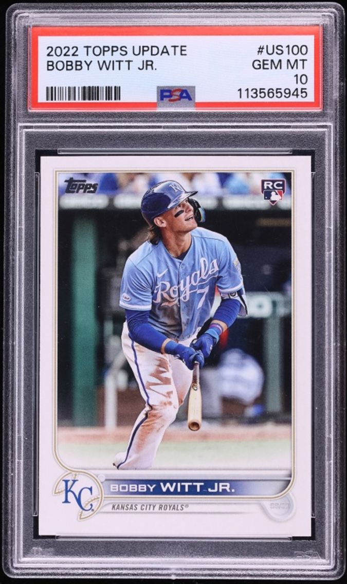 2022 #US100 Topps Update Bobby Witt Jr. ROOKIE GEM MINT PSA 10