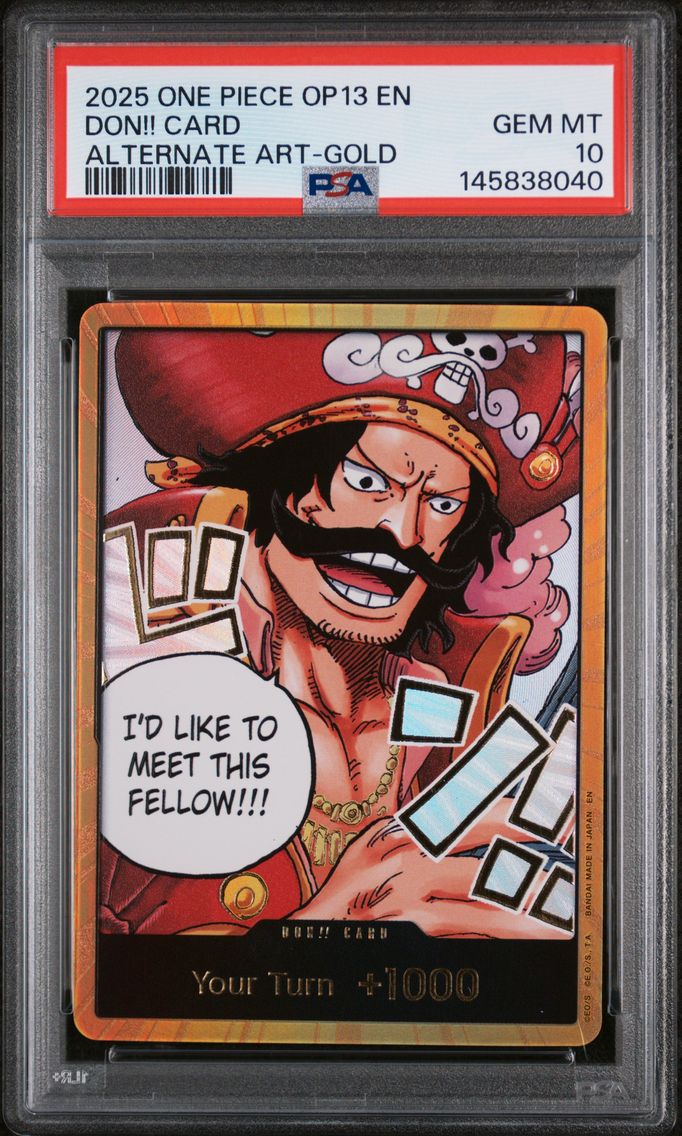 2025 #NA Don!! Card PSA 10 One Piece OP13-Carrying on His Will