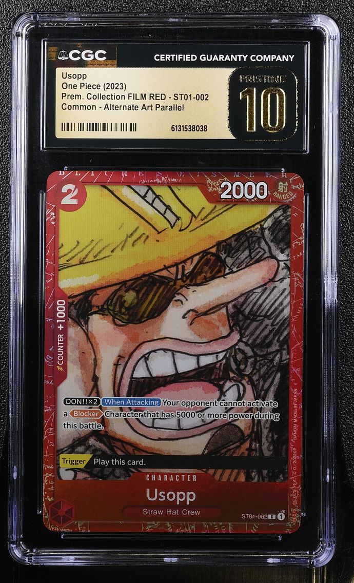 2023 #ST01-002 Usopp CGC 10 Pristine Premium Collection FILM RED (Foil) - English