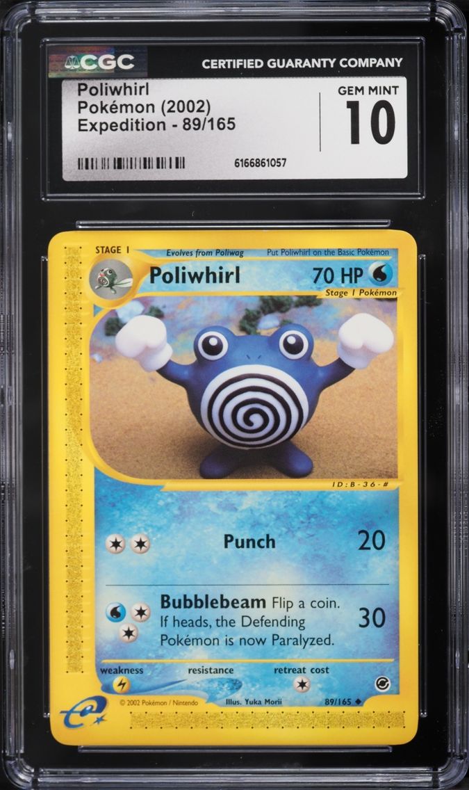 2002 Pokemon Expedition Poliwhirl #89 CGC 10 GEM MINT