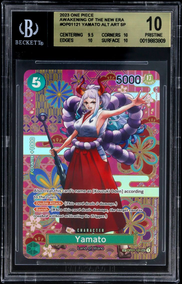 2023 #OP01121 Yamato ALT ART SP BGS 10 One Piece Card Game Awakening of the New Era