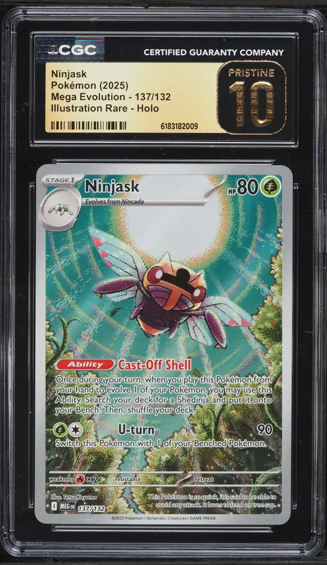 2025 #137 Ninjask CGC 10 Pokemon Mega Evolution IR