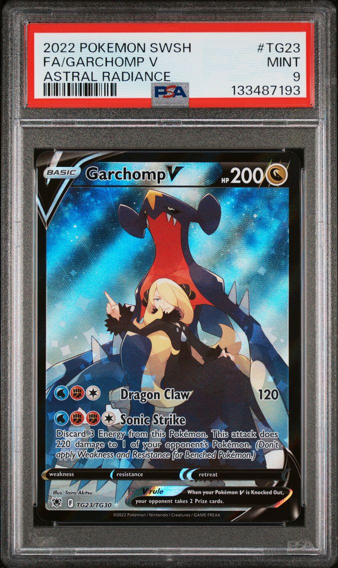 2022 #TG23 Full Art/Garchomp V PSA 9 Sword & Shield Astral Radiance Pokemon