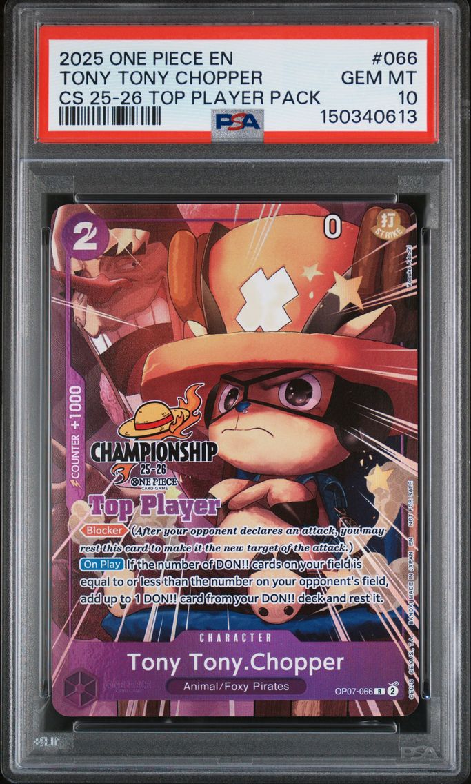 2025 #066 Tony Tony Chopper PSA 10 One Piece Championship 25-26 Top Player Pack