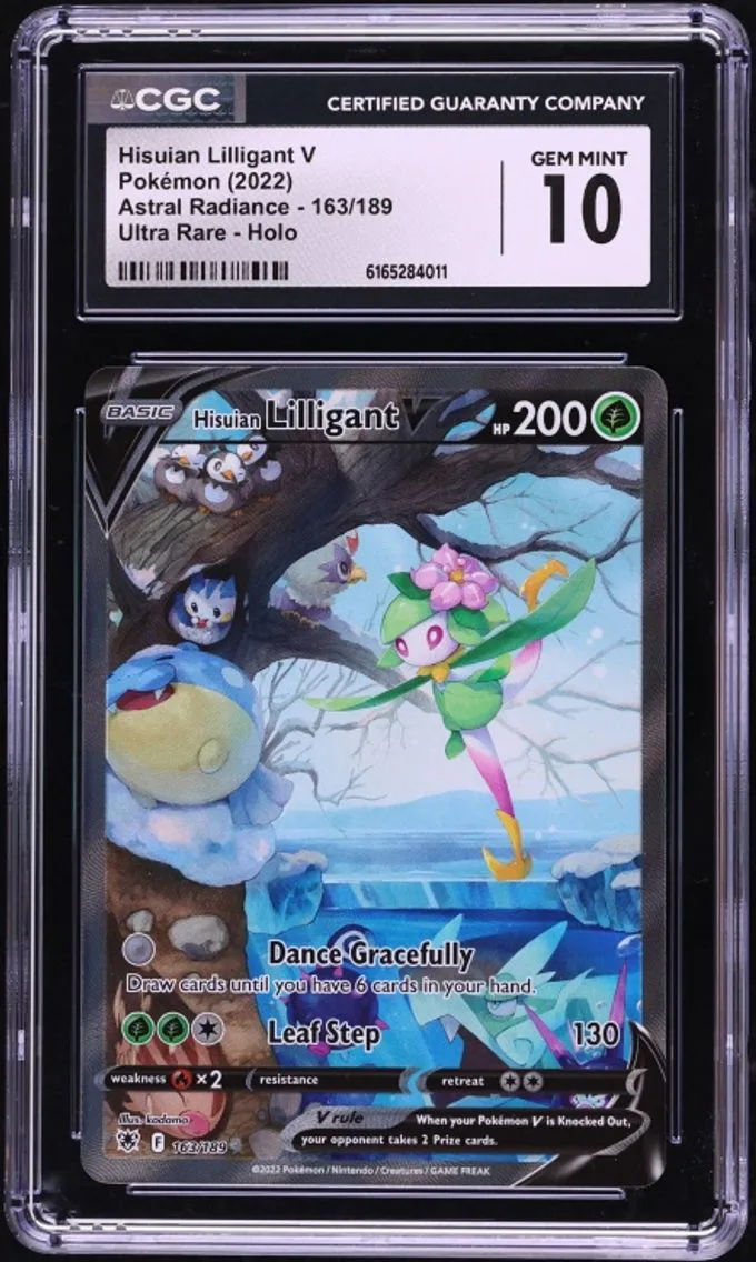 2022 Pokemon Sword & Shield Astral Radiance Alt Art Hisuian Lilligant V #163 CGC 10 GEM MINT