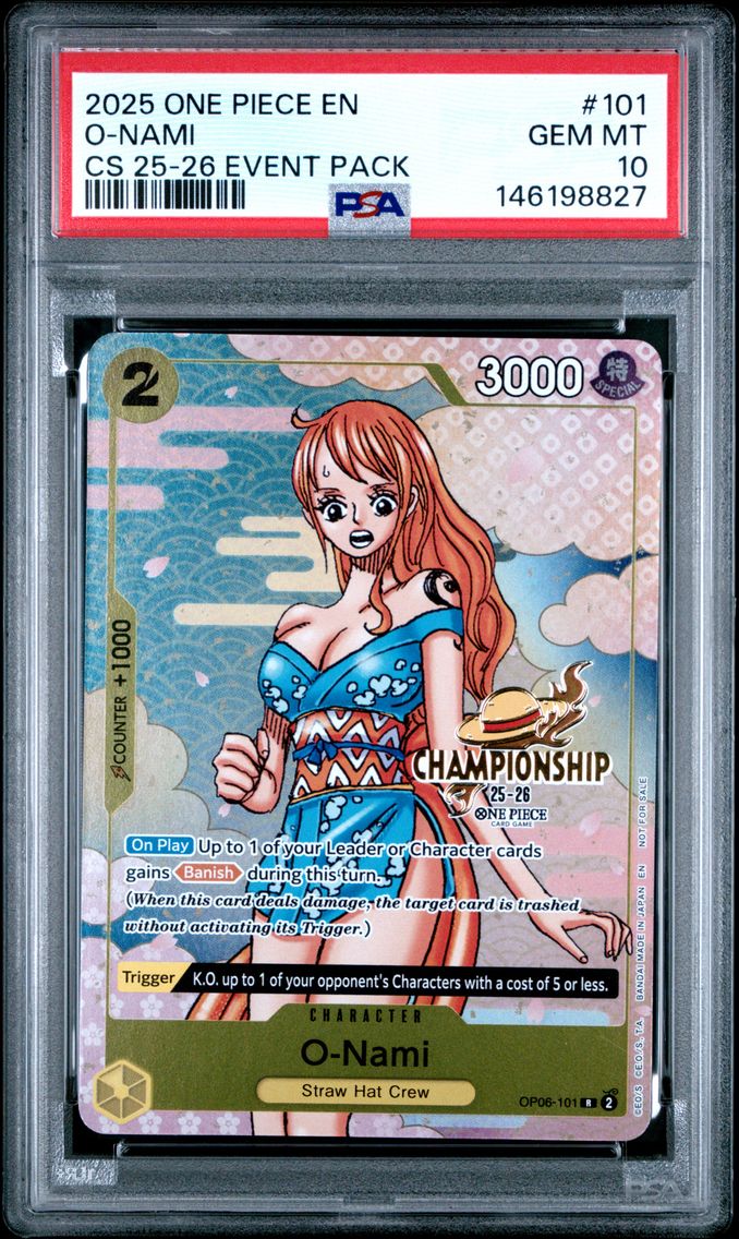 2025 #101 O-Nami PSA 10 One Piece Championship 2025-26 Event Pack