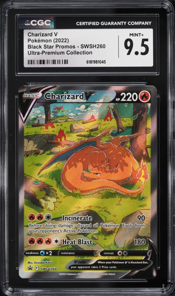 2022 #SWSH260 Charizard V CGC 9.5 Pokemon Sword & Shield Promo Ultra Premium Full Art