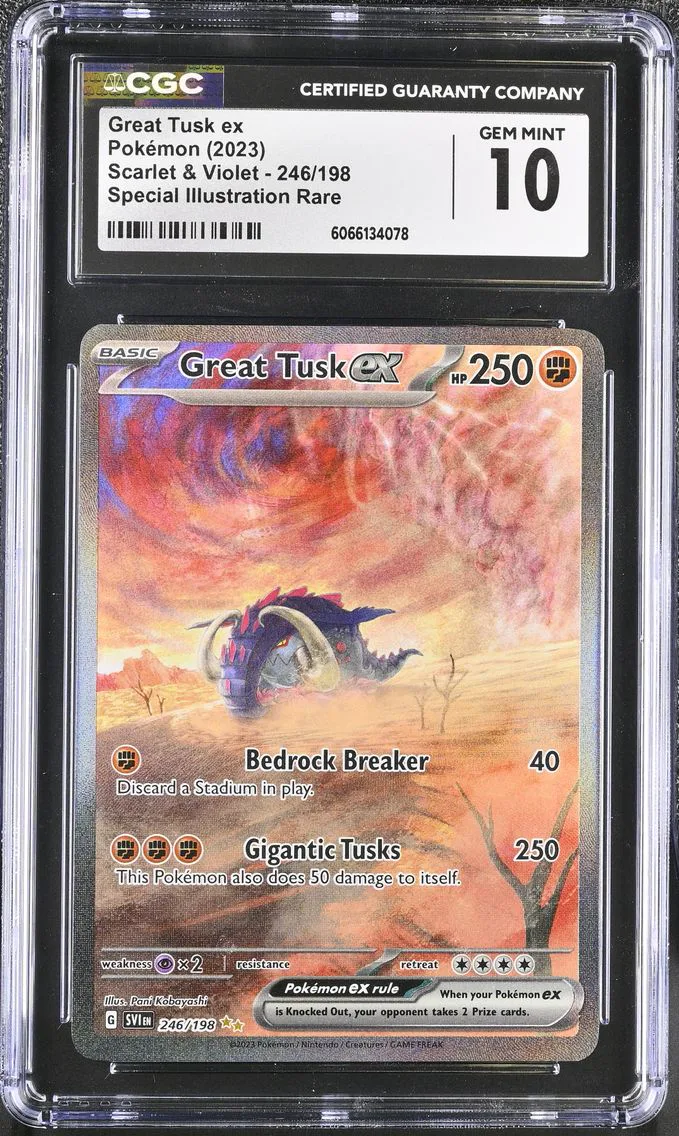 2023 #246 Great Tusk ex CGC 10 Scarlet & Violet - SV1EN - English