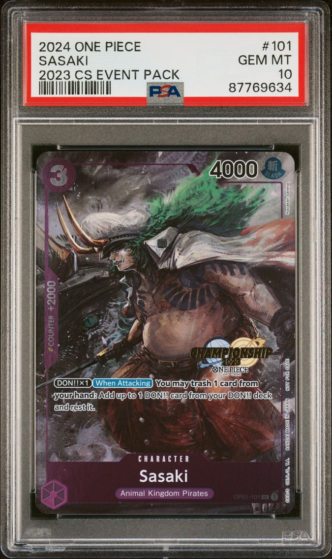2024 #101 Sasaki PSA 10 One Piece Championship 2023 Event Pack