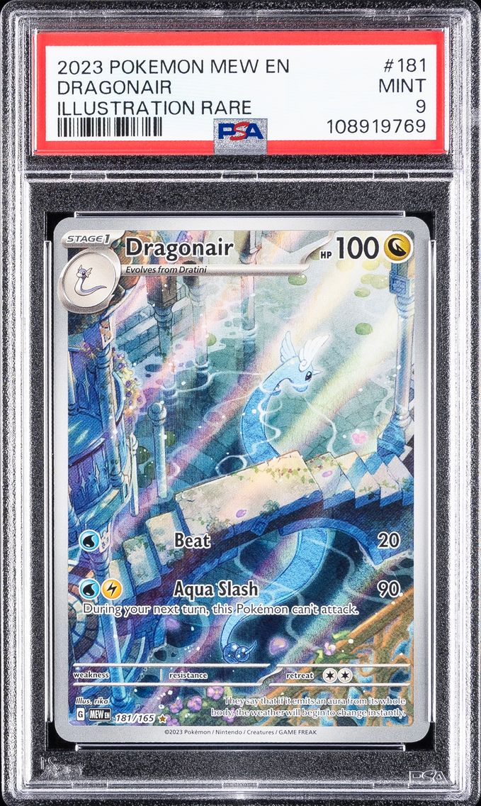 2023 #181 Dragonair PSA 9 Mew EN-151 Pokemon