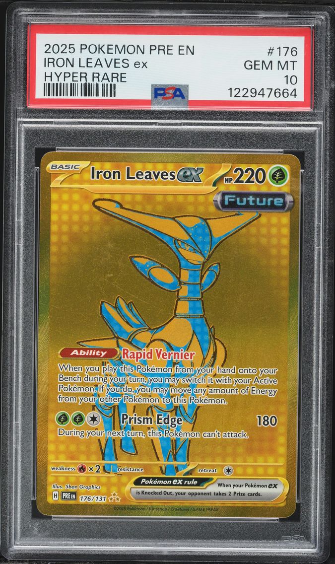 2025 #176 Iron Leaves EX PSA 10 Pre EN-Prismatic Evolutions Pokemon