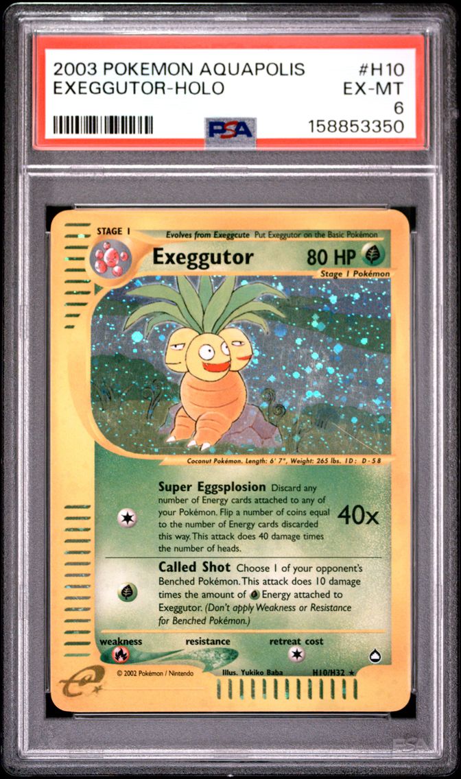 2003 #H10 Exeggutor-Holo PSA 6 Aquapolis